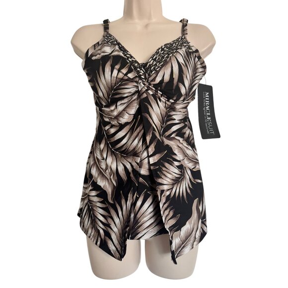 Mirclesuit Love Knot Size 10 Tankini Top Black NWT Underwire $178 - Picture 9 of 9